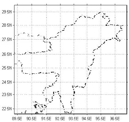 Figure 1. Study region- North Eastern states of India  