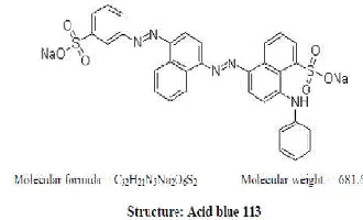 Figure 1. the acid blue 113 azodye structure 