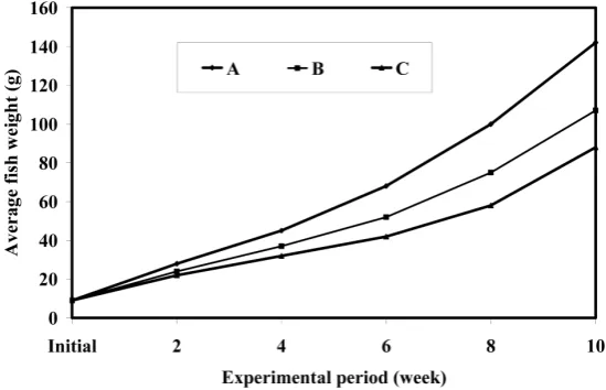 Table 3. Effect of different stoking density on feed utilization of Meagre (Argyrosomus regius, Asso1801)