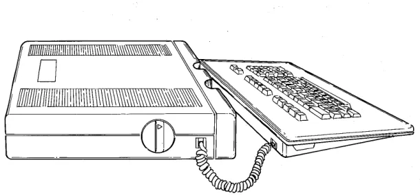 Figure 2-2: Keyboard cable attached to the keyboard and the System Unit 