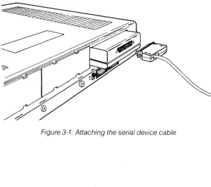 Figure 3-1: Attaching the serial device cable 