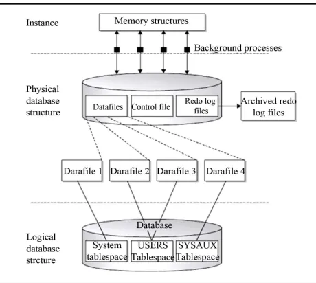 Figure 1. Oracle physical storage structures. 