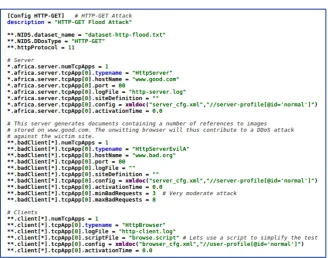 Figure 7. Configuration parameters for UDP attack.  
