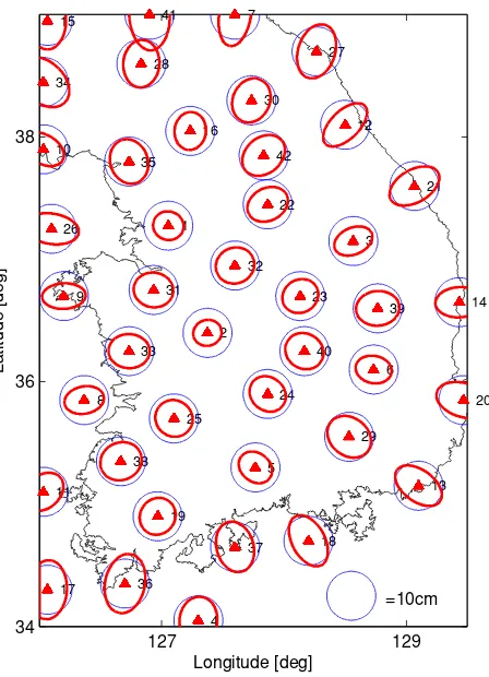 Fig. 5.Candidate stations on a regular grid. The spatial resolution ofthe grid is 3′×2′ which corresponds to 5×5 km (total 7,451 candidatestations).