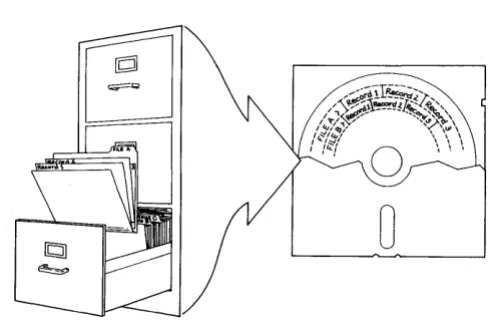 Figure 4-1: Files and records on a diskette 