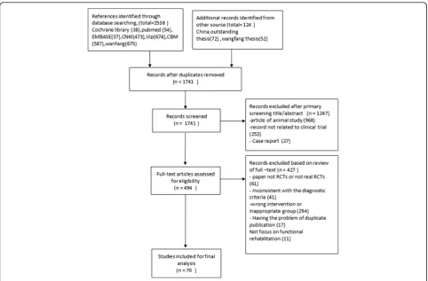 Fig. 1 Flow diagram for the selection of articles for inclusion in the study