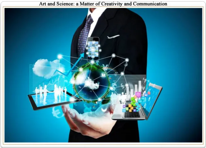 Figure 5. Science and Art depicted as an array of multi-level information, requiring crea-tive thinking and proper communication of concepts and perspectives