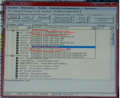 Fig. 16. Zigbee setup using XCTU software  