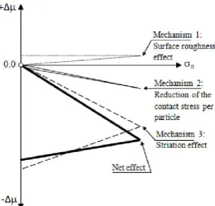 Fig. 5 Interface shear induced striation 