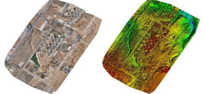 Figure 6. The location of the images from two different angles. It is created by MARSRobotics® Team using Pix4D Mapper using 3D view in Pix4D Mapper