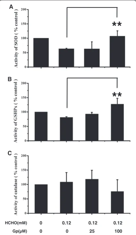 Figure 8A and 8B, after exposure to formaldehyde, the