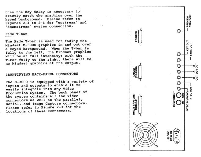 figures 2-4 to 2-6 for "upstream" "downstream" system connection. 