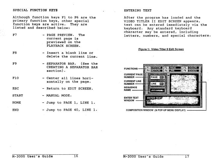 Figure 1: Video Titter II Edit Screen 