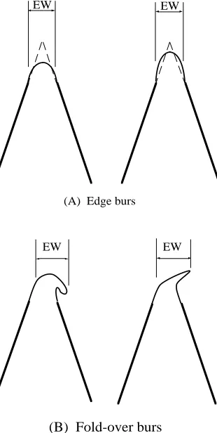 Figure 2  Some possible cross sectionsof knife edges after sharpening.
