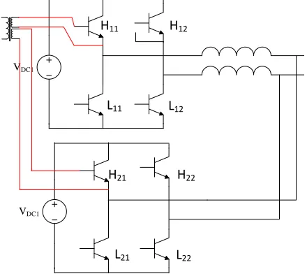 Figure 3. Drive circuit of two separate switches of two par-allel inverters.  