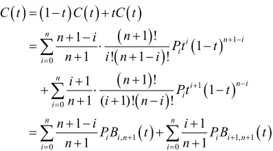 Figure 1. A degree three Bezier curve and its control poly-gon.   