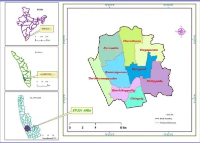 Figure 1. The location map of Haripad Block of Kerala 