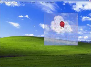 Figure 2-6 EyePoint test application with GUIDe: Point at the balloon 
