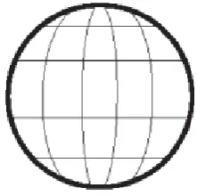 Figure 4. Centrosome theoretical geometrical model: discrete subdivision of the centrosome surface  