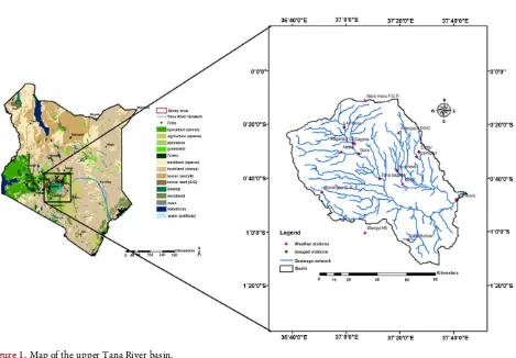 Figure 1. Map of the upper Tana River basin. 
