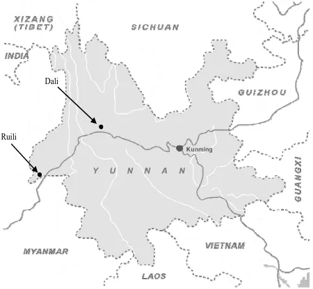 Figure 3. Yunnan’s prefectures and regions. 