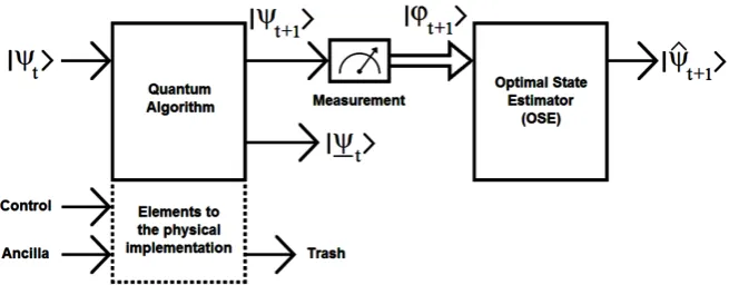 Figure 4. Quantum algorithm (circuit or gate), measurement and OSE. 