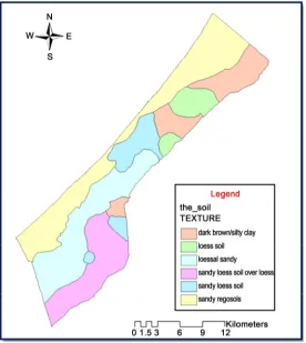 Figure 4. Soil map of Gaza Strip [13]. 