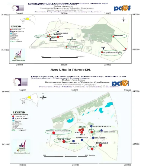 Figure 3. Sites for Thiaroye’s EDI. 