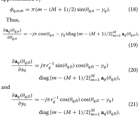 figure of the OFDM receiver is 4 dB. The number of anten-nas in an antenna array is a constant, i.e., Mq = M, ∀q.For the OFDM signal, the center frequency is 5.25 GHz,