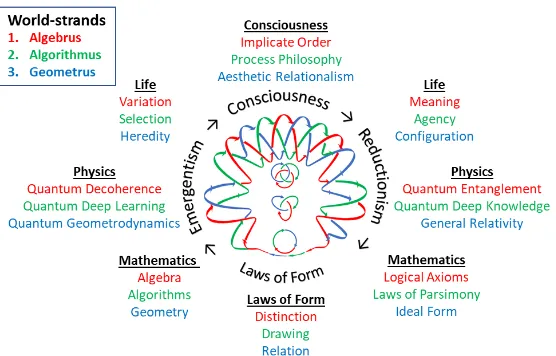 Figure 1. The Braided Loop Metaheuristic comprises a deep-learning feedback loop of equally valid and superposed, however it is not illustrated in the figure.rience (not commonly felt by biological, classically time rectified, conscious agents) is (1-stran