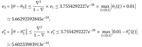 Figure 1 A line graph of the solutions of Example 5.1