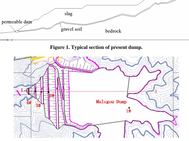 Figure 1. Typical section of present dump. 
