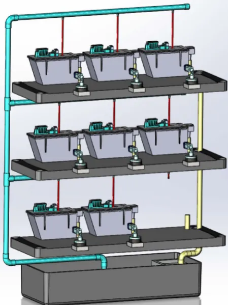 Figure 1. Schematic of the test set up of one side of the symmetrical water system with the automated training and retention system, and video acquisition system