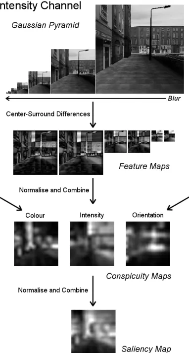 Figure 1. A general schematic of the model of  visual attention.  