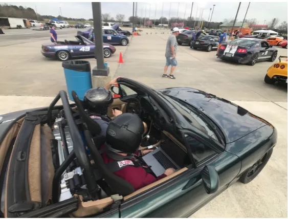 Figure 4. Mazda Miata testing setup. 
