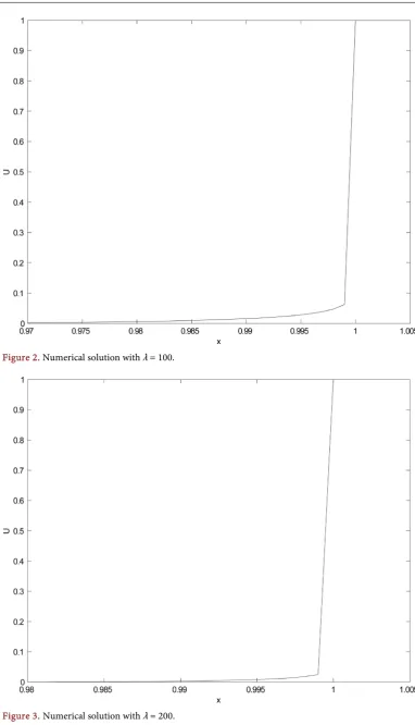 Figure 3. Numerical solution with λ = 200. 
