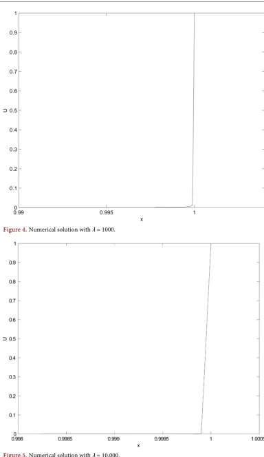 Figure 5. Numerical solution with λ = 10,000. 