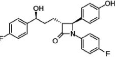 Figure 1. (3R,4S)-1-(4-fluorophenyl)-3-[(3S)-3-(4-fluorophe- nyl)-3-hydroxypropyl]-4-(4-hydroxyphenyl)azetidin-2-one