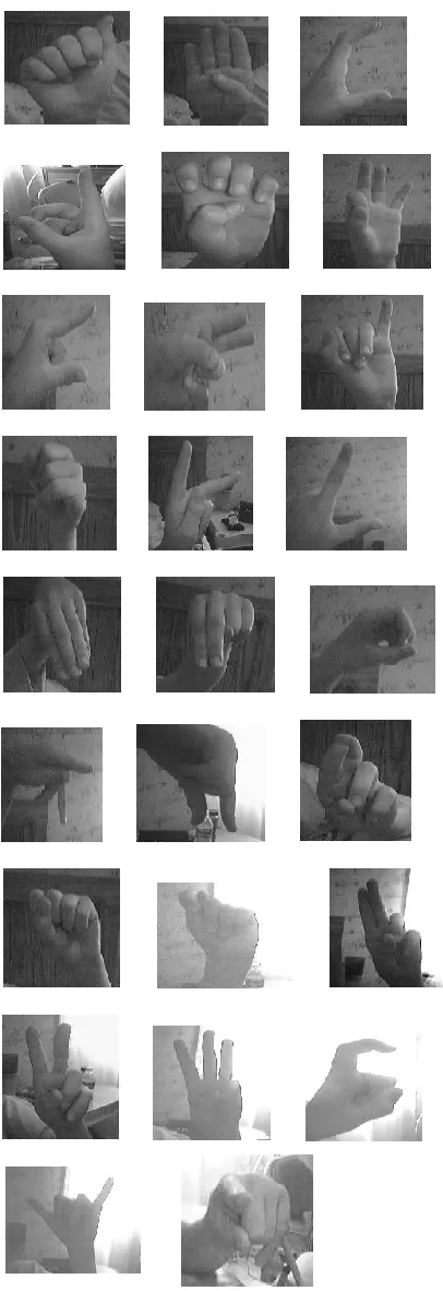 Fig. 10. Test results for alphabets from A to Z 