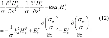 Figure 2. Triangular elements used in the modeling. 