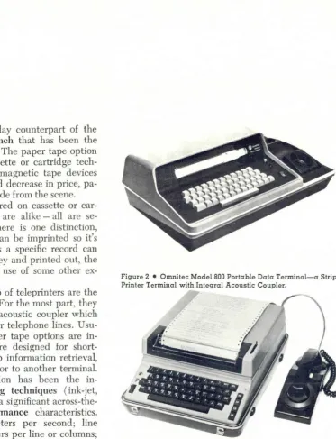 Figure 2 • Omnitec Model 800 Portable Data Terminal-a Strip Printer Terminal with Integral Acoustic Coupler