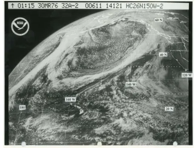 Figure 1. NOAA satellite image of the eastern North Pacific taken at 01:15 GMT on March 30, 1976