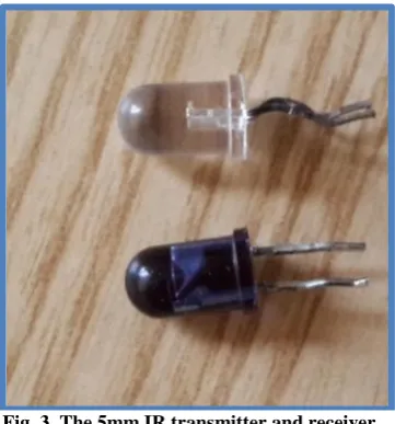 Fig. 3. The 5mm IR transmitter and receiver 