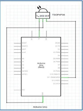 Fig. 8. TSOP4P38 IR receiver schematic diagram 