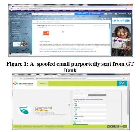 Figure 2 shows an example of such the fraudulent website which the link in figure 1 directs victim into in order to collect  the victim's sensitive banking information 