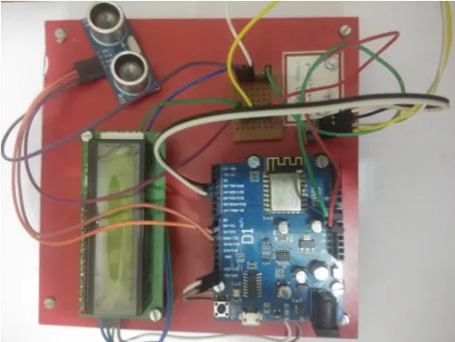 Fig. 2.Arduino Microcontroller Board equipped with Sensors