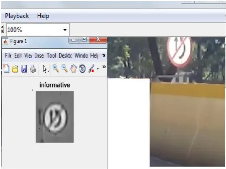 Fig 7: Recognized traffic sign board with the class name 