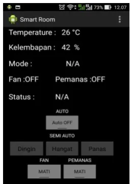 Fig 16:  Room Control  App View