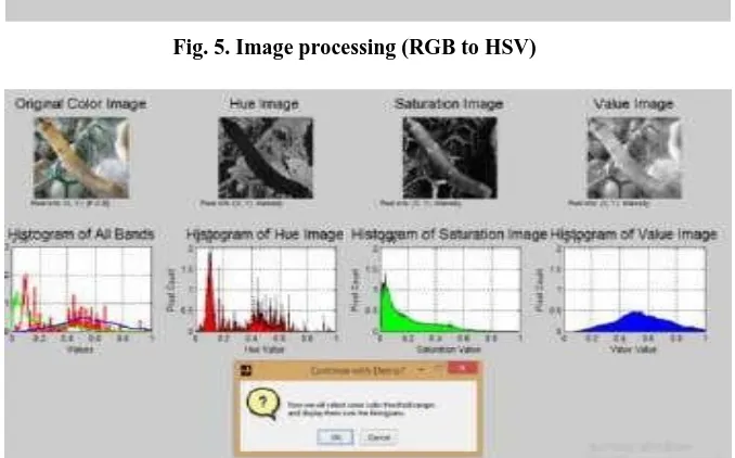 Fig. 5. Image processing (RGB to HSV) 