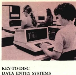 table key stations display 12 lines of 40 standard characters, and come with typewriter, keypunch, or keypunch / 
